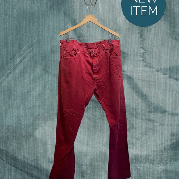 Levi's Red Jeans men’s size 40 waist casual wear - Picture 1 of 6